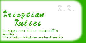 krisztian kulics business card